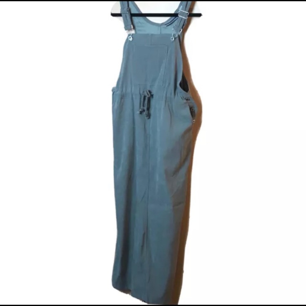 Amanda Smith Gray Pinafore Maxi Dress Women Petite S